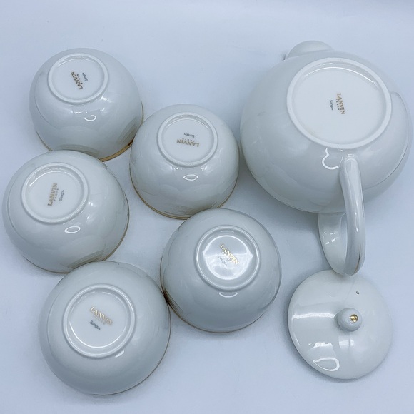 6-Pcs Lanvin Paris Teapot & Cup Set - Picture 5 of 12